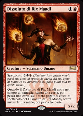 Dissoluto di Rix Maadi Fedeltà di Ravnica 109, Wizard of the Coast, nuvolosofumetti,