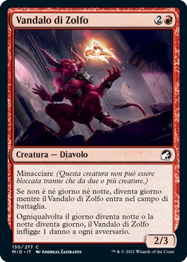 Innistrad caccia di mezzanotte 130 Vandalo di Zolfo