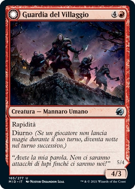 Innistrad caccia di mezzanotte 165 Guardia del Villaggio/Saccheggiatori del Villaggio