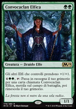 Convocaclan Elfica foil M19-wizard of the coast- nuvolosofumetti.