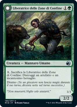 Innistrad caccia di mezzanotte 190 Liberatrice delle Zone di Confine/Rompitrappole Frenetica