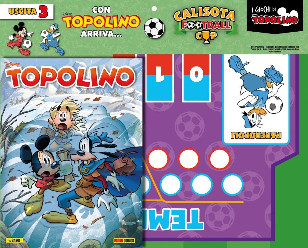 TOPOLINO 3498 + CALISOTA FOOTBALL CUP