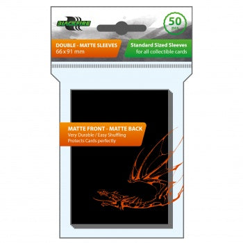 Blackfire 50 Standard sleeves Black Double MATTE, Blackfire, nuvolosofumetti,