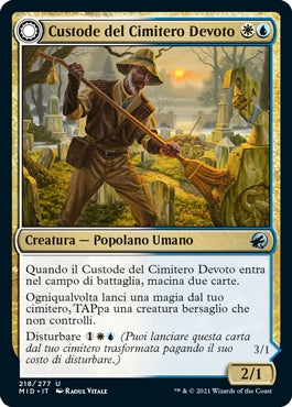 Innistrad caccia di mezzanotte 218 Custode del Cimitero Devoto/Custode di Anime Defunto