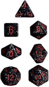 Dadi set da 7 Speckled (in box trasparente) (in box trasparente)-CHESSEX- nuvolosofumetti.