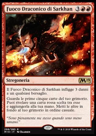 Fuoco Draconico di Sarkhan  M19 298-Wizard of the Coast- nuvolosofumetti.