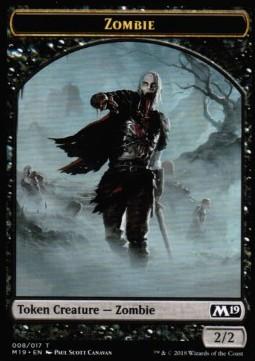 Zombie token M19 324-Wizard of the Coast- nuvolosofumetti.