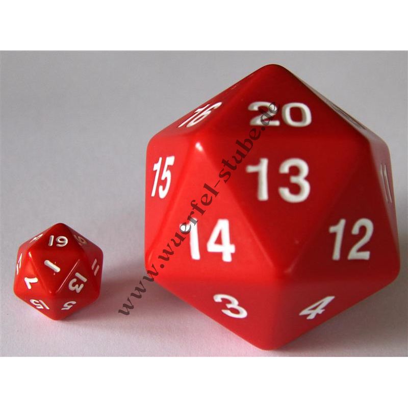 Dado 55mm red D20
