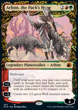 Innistrad caccia di mezzanotte 307 Arlinn, la Speranza del Branco/Arlinn, la Furia della Luna extra