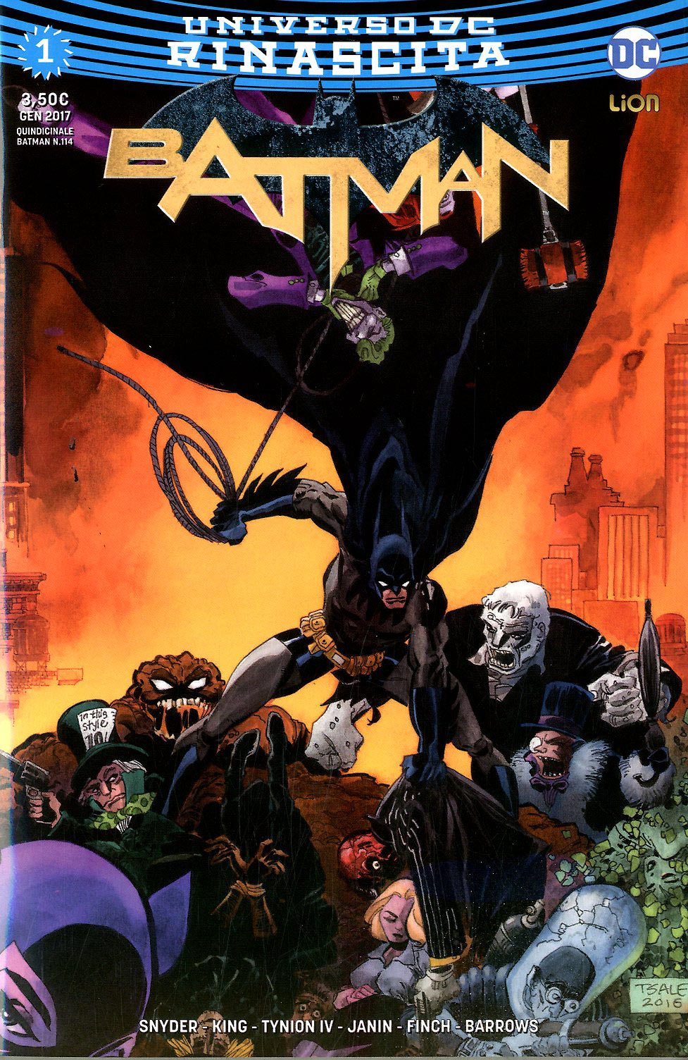 BATMAN rinascita VARIANT 1-LION- nuvolosofumetti.