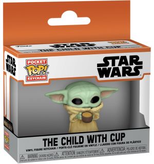 Mandalorian - the Child with cup portachiavi con anello
