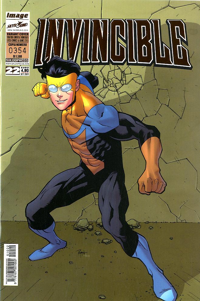 INVINCIBLE # 22 variant Lucca-SALDAPRESS- nuvolosofumetti.