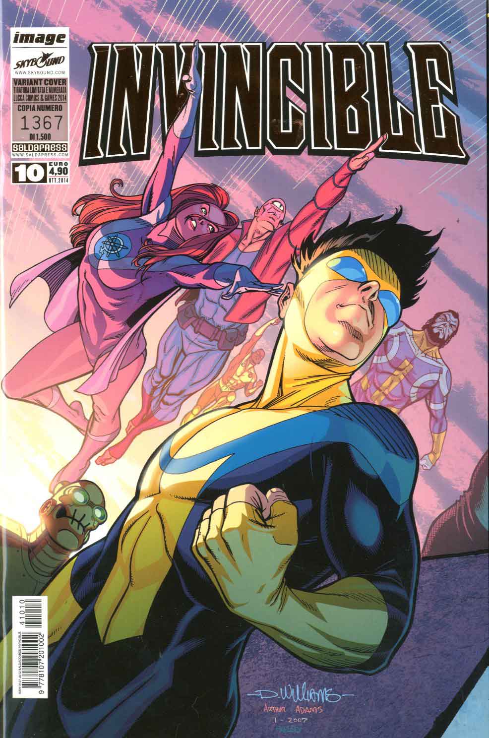 INVINCIBLE # 10 variant Lucca 2014-SALDAPRESS- nuvolosofumetti.