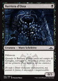 Barriera d'Ossa Gilde di Ravnica 61-Wizard of The Coast- nuvolosofumetti.