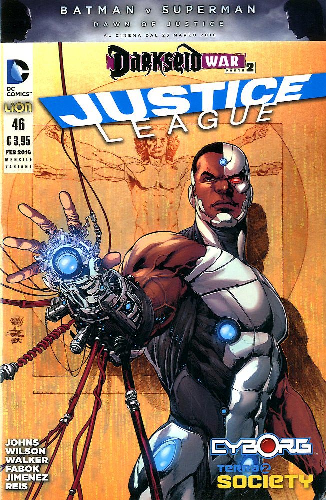 JUSTICE LEAGUE # 46 variant Cyborg-LION- nuvolosofumetti.
