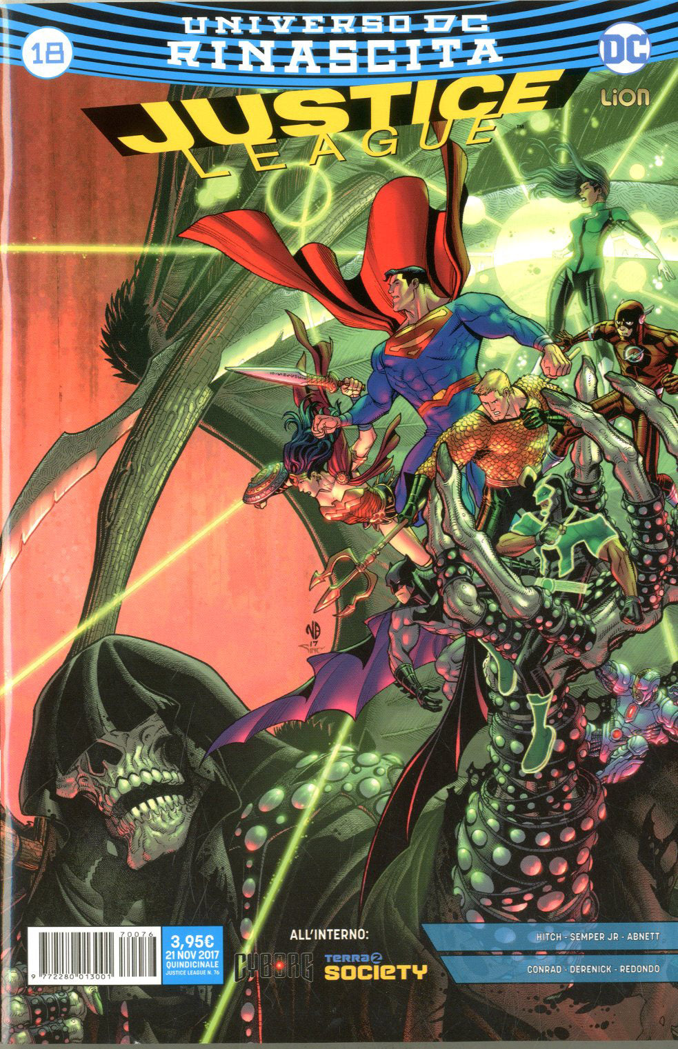 Justice League rinascita 18, LION, nuvolosofumetti,