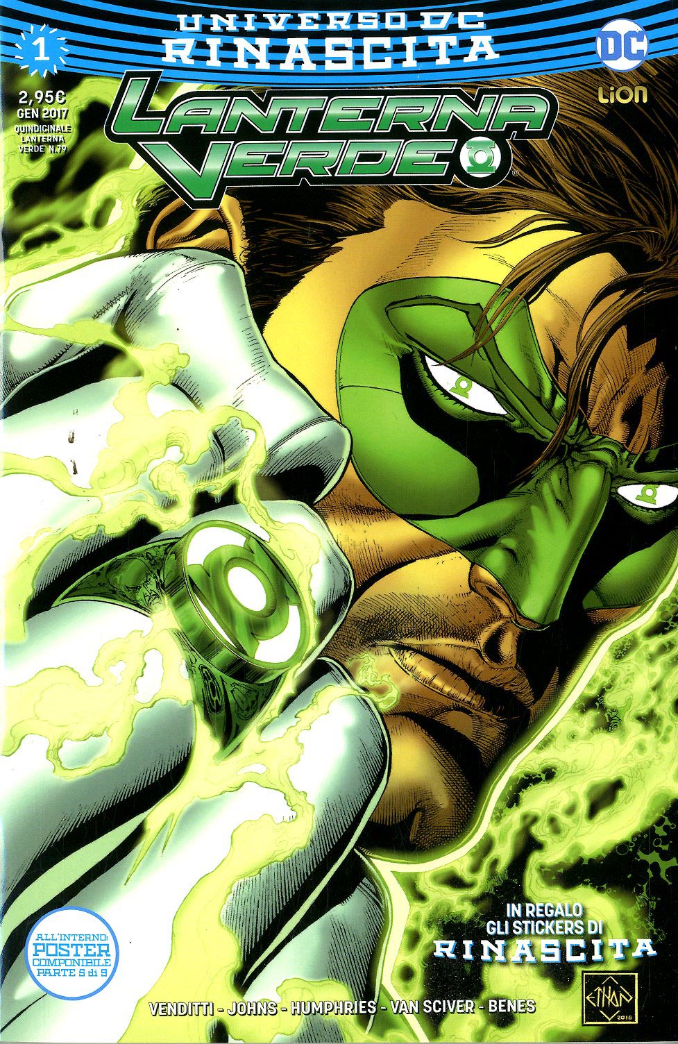 Lanterna verde Rinascita 1, LION, nuvolosofumetti,