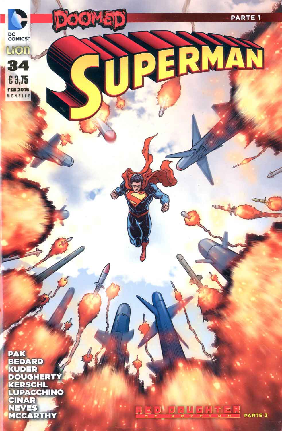 SUPERMAN serie 2012 34-LION- nuvolosofumetti.