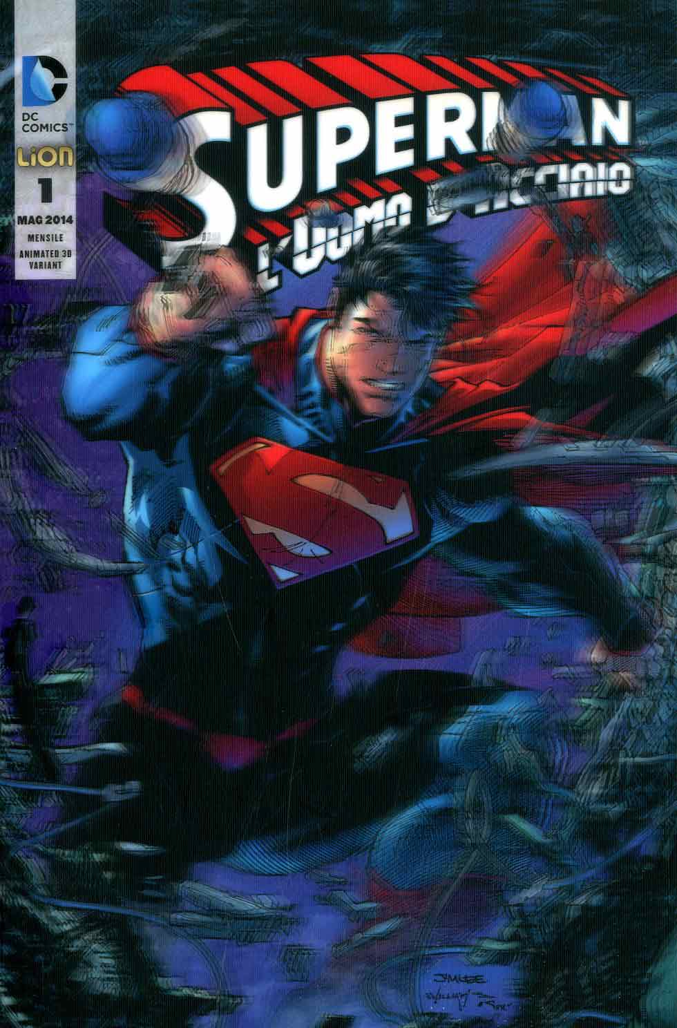 SUPERMAN L`UOMO D`ACCIAIO 1 3D OLOGRAPHIC COVER-LION- nuvolosofumetti.