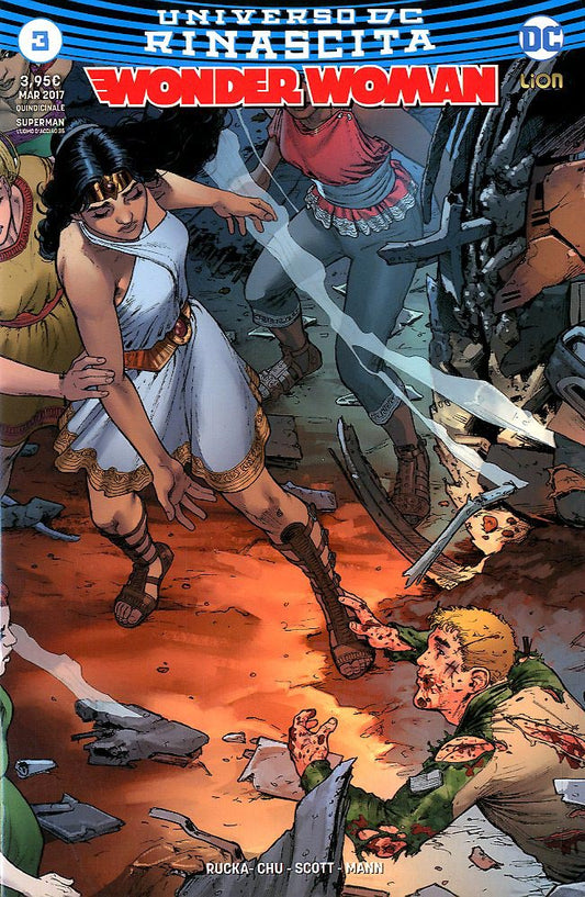 Wonder Woman rinascita # 3 ristampa 3-LION- nuvolosofumetti.