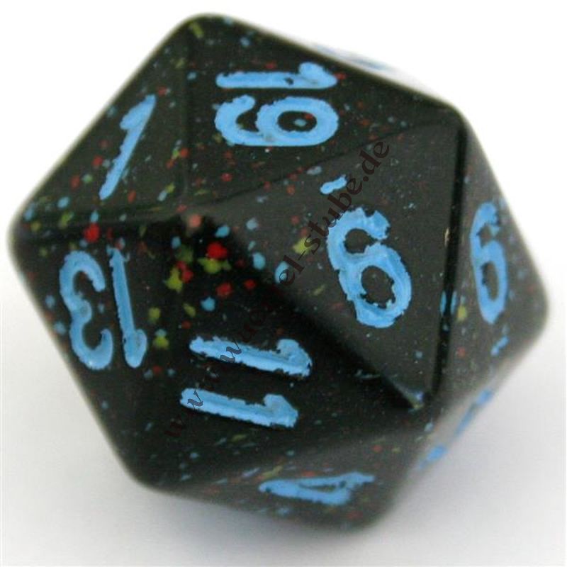 Dado 34mm D20 Speckled Blue Stars