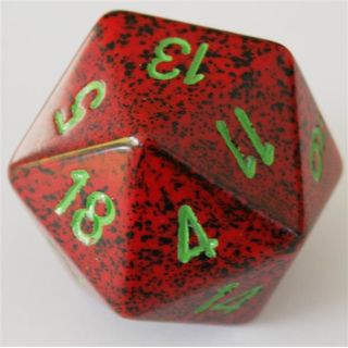 Dado 34mm D20 Speckled Strawberry
