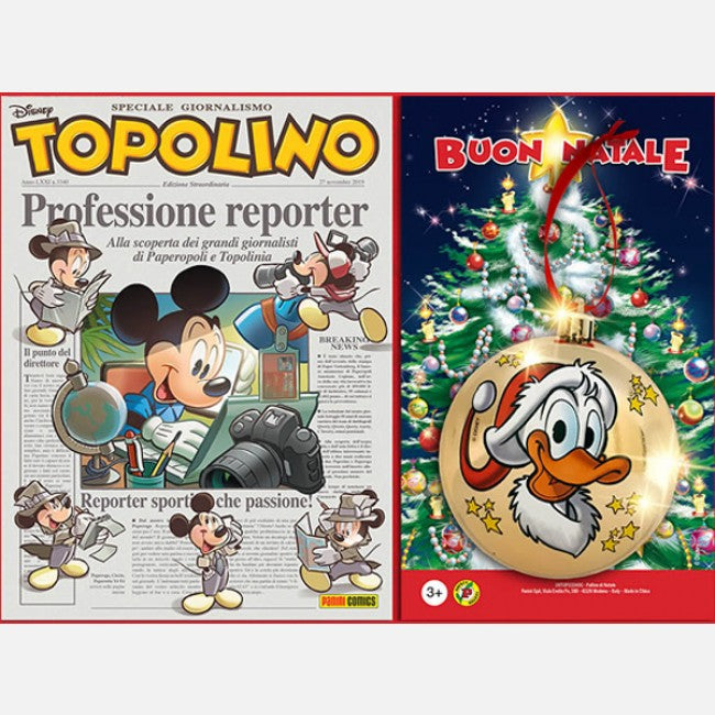 TOPOLINO 3340 con palla di Natale dorata 3340