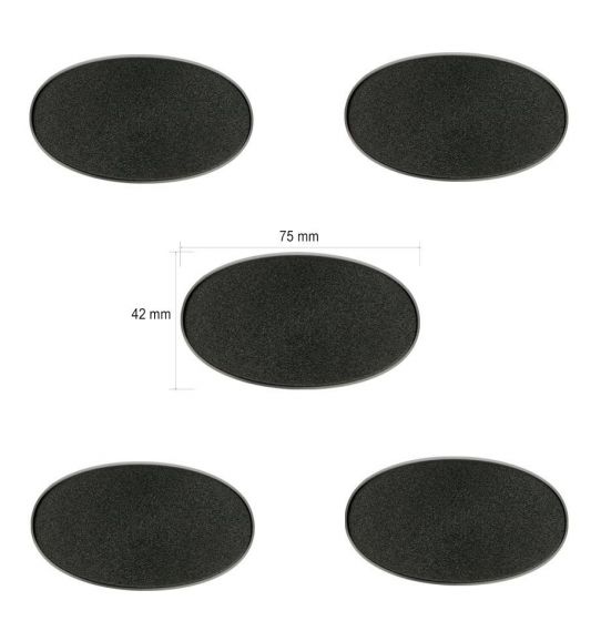 Oval bases 75x42mm