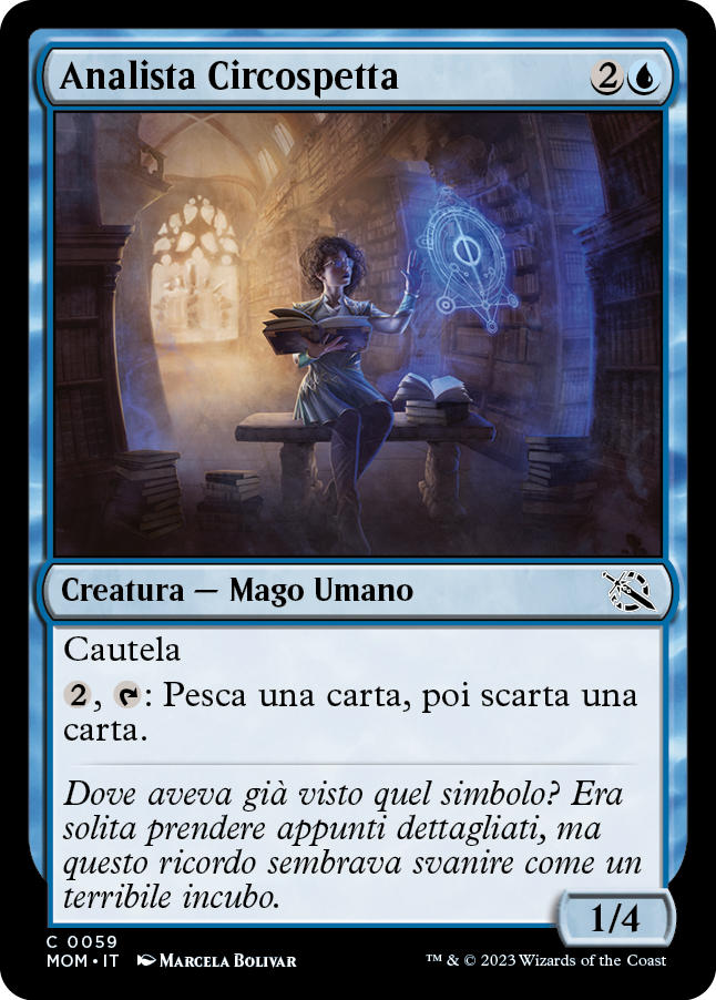 ANALISTA CIRCOSPETTA Avanzata delle macchine 59