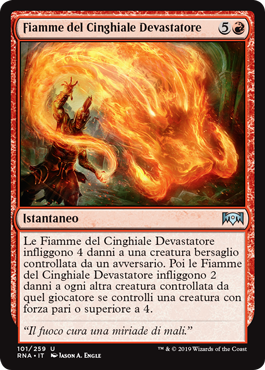 Fiamme del Cinghiale Devastatore  Fedeltà di Ravnica 101-Wizard of the Coast- nuvolosofumetti.