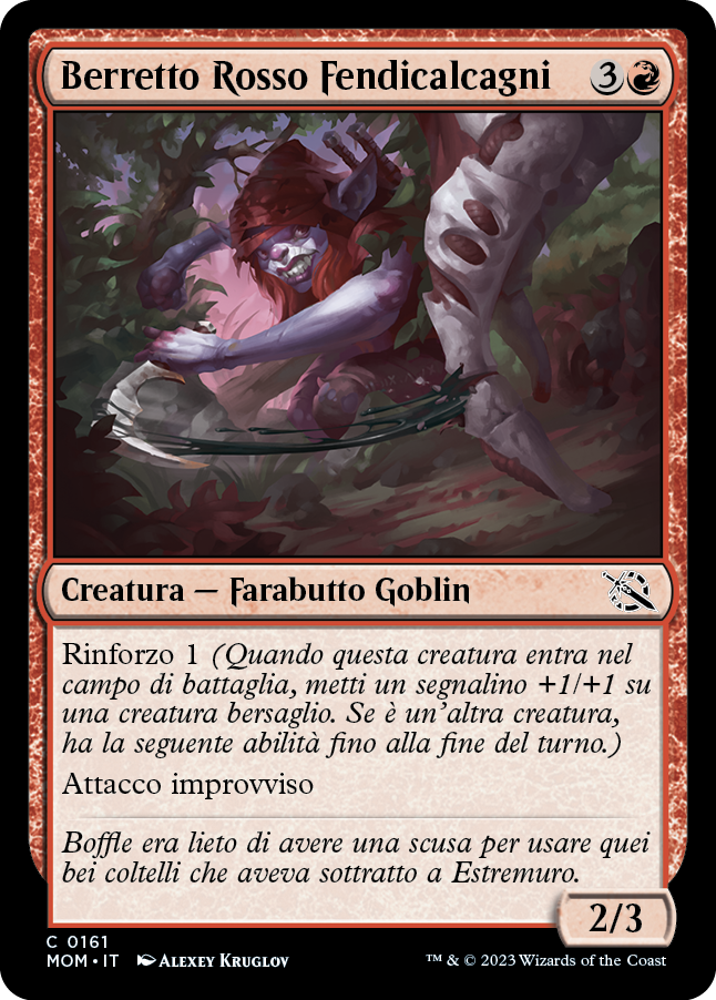 BERRETTO ROSSO FENDICALCAGNI Avanzata delle macchine 161