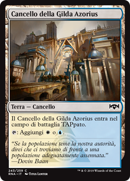 Cancello della Gilda Azorius vers. 1  Fedeltà di Ravnica 243-Wizard of the Coast- nuvolosofumetti.