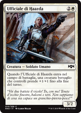 Ufficiale di Haazda  Fedeltà di Ravnica 10-Wizard of the Coast- nuvolosofumetti.