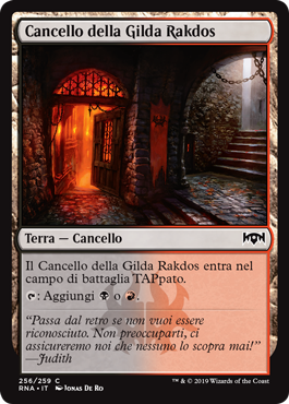 Cancello della Gilda Rakdos vers. 2  Fedeltà di Ravnica 256-Wizard of the Coast- nuvolosofumetti.