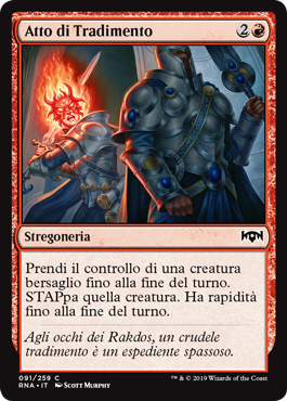 Atto di Tradimento  Fedeltà di Ravnica 91-Wizard of the Coast- nuvolosofumetti.