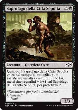 Saprofago della Città Sepolta  Fedeltà di Ravnica 88-Wizard of the Coast- nuvolosofumetti.