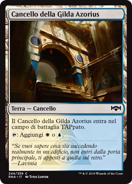 Cancello della Gilda Azorius vers. 2  Fedeltà di Ravnica 244-Wizard of the Coast- nuvolosofumetti.