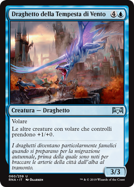 Draghetto della Tempesta di Vento  Fedeltà di Ravnica 60-Wizard of the Coast- nuvolosofumetti.