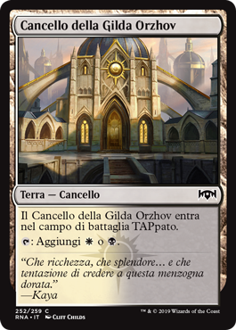 Cancello della Gilda Orzhov vers. 1  Fedeltà di Ravnica 252-Wizard of the Coast- nuvolosofumetti.