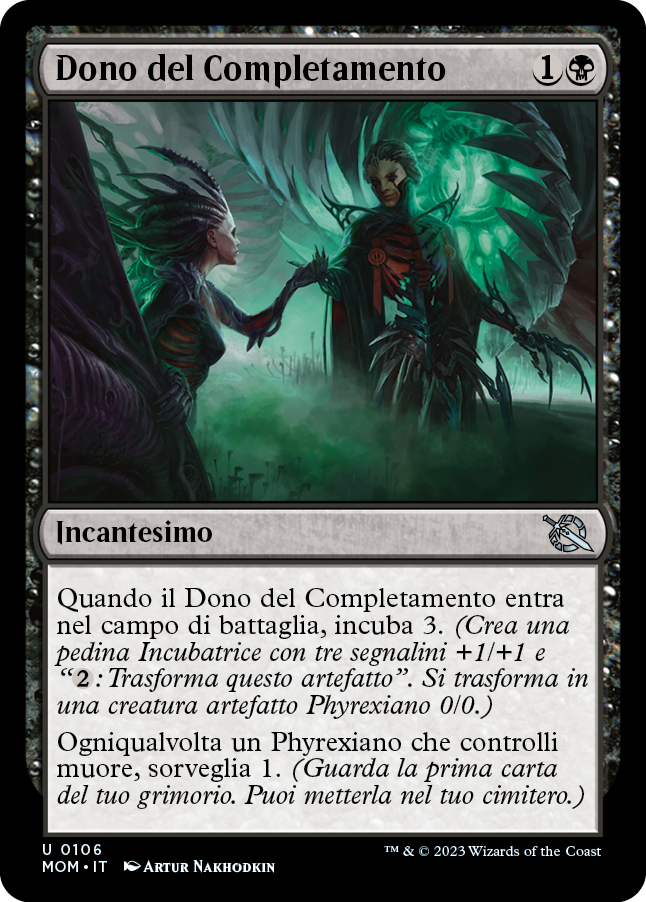 DONO DEL COMPLETAMENTO Avanzata delle macchine 106