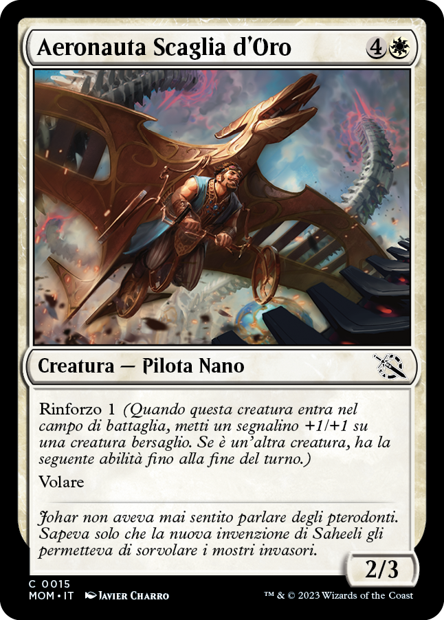 AERONAUTA SCAGLIA D'ORO Avanzata delle macchine 15