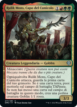 RULIK MONS, CAPO DEL CUNICOLO  Dominaria Unita 217