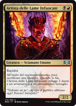Artista delle Lame Infuocate Fedeltà di Ravnica 172-Wizard of the Coast- nuvolosofumetti.