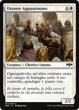 Oratore Appassionato  Fedeltà di Ravnica 12-Wizard of the Coast- nuvolosofumetti.