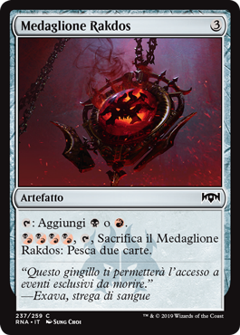 Medaglione Rakdos  Fedeltà di Ravnica 237-Wizard of the Coast- nuvolosofumetti.