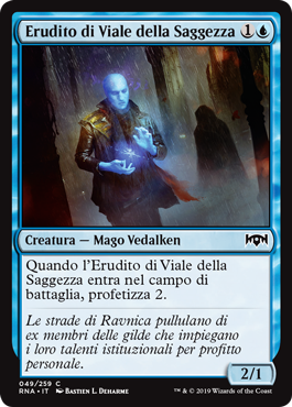 Erudito di Viale della Saggezza  Fedeltà di Ravnica 49-Wizard of the Coast- nuvolosofumetti.
