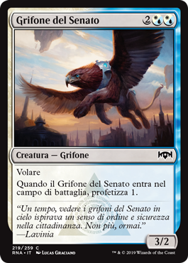 Grifone del Senato Fedeltà di Ravnica 219-Wizard of the Coast- nuvolosofumetti.