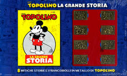 TOPOLINO LA GRANDE STORIA BOX SET FRANCOBOLLI METALLICI