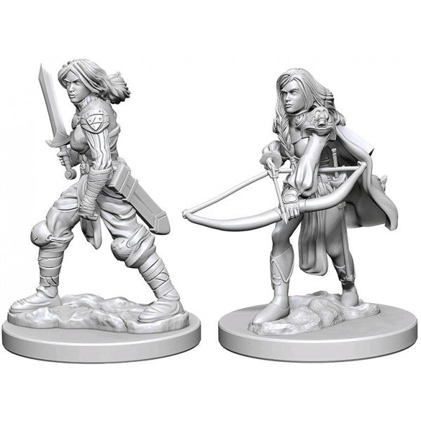 Pathfinder deep cuts unpainted - human female fighter-WIZKIDS/NECA- nuvolosofumetti.
