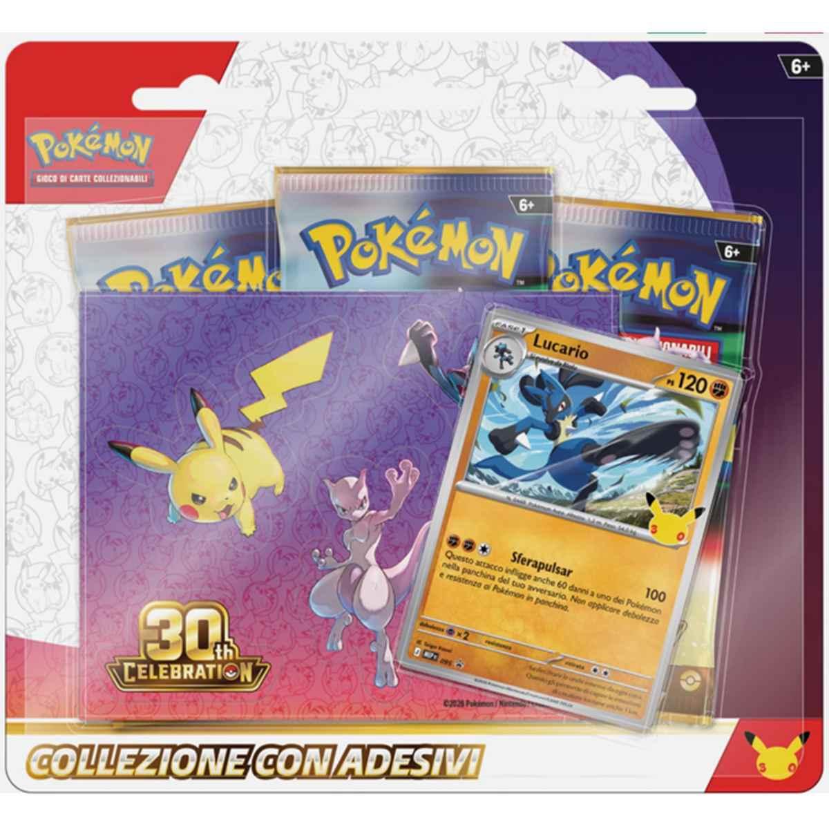 POKEMON 30TH ANNYVERSARY COLLEZIONE CON ADESIVI